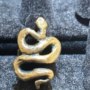 Robert Lee Morris Brass serpentine snake ring size 7
